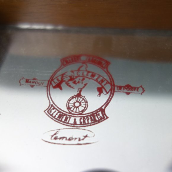 Vintage Clement Paris Cycles & Automobiles Mirror Glass Tray - Picture 5 of 12